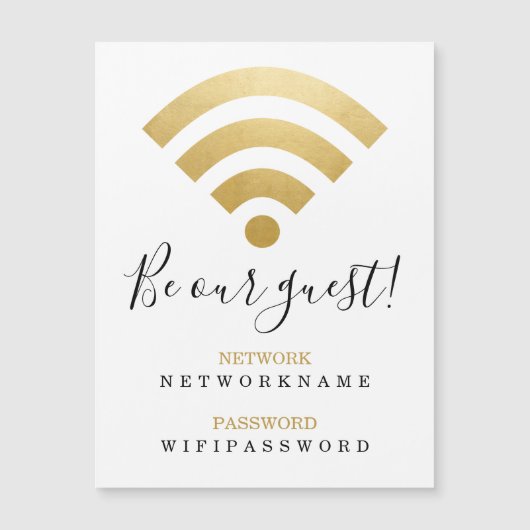 Wifi wachtwoord en netwerk op maat (Voorkant)