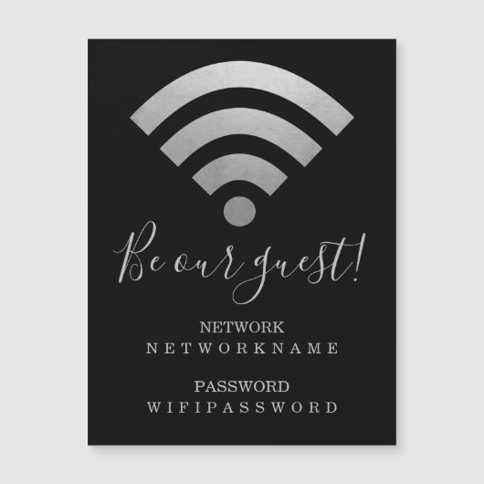 Wifi wachtwoord en netwerk op maat (Voorkant)