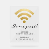 Wifi wachtwoord en netwerk op maat acryl bord (Voorkant)