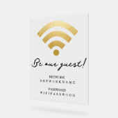 Wifi wachtwoord en netwerk op maat acryl bord (Hoek)