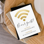 Wifi wachtwoord en netwerk op maat briefkaart<br><div class="desc">Wifi Wachtwoord en Netwerk Gepersonaliseerde briefkaarten - ideaal voor hotels,  gasthuizen,  bedrijven en meer - gepersonaliseerde wi-fi informatiekaarten van het douaneontwerp van Ricaso</div>