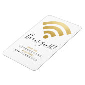 Wifi wachtwoord en netwerk op maat magneet (Linkerzijde)