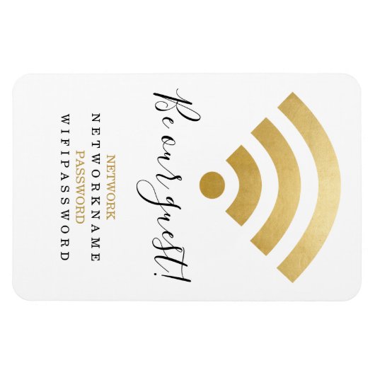 Wifi wachtwoord en netwerk op maat magneet (Horizontaal)