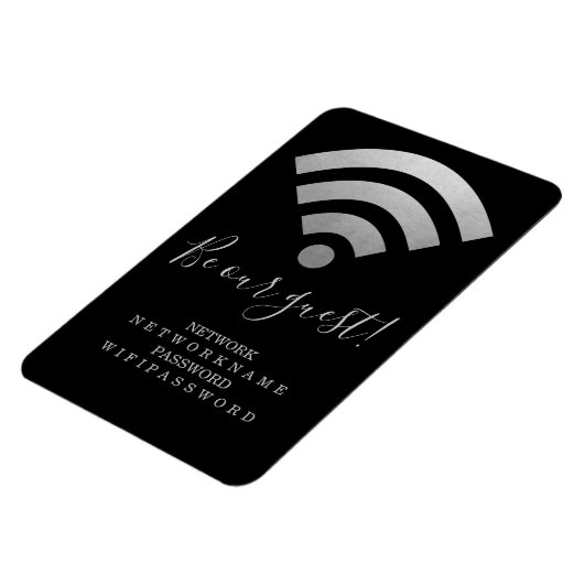 Wifi wachtwoord en netwerk op maat magneet (Linkerzijde)