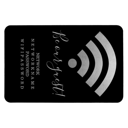 Wifi wachtwoord en netwerk op maat magneet (Horizontaal)
