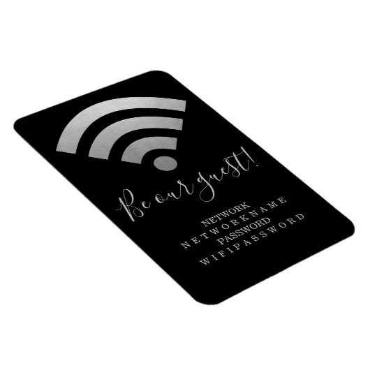 Wifi wachtwoord en netwerk op maat magneet (Rechterzijde)
