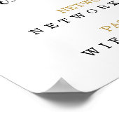 Wifi wachtwoord en netwerk op maat poster (Hoek)