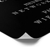 Wifi wachtwoord en netwerk op maat poster (Hoek)