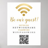 Wifi wachtwoord en netwerk op maat poster (Voorkant)