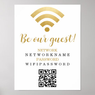 Wifi wachtwoord en netwerk op maat poster