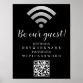 Wifi wachtwoord en netwerk op maat poster (Voorkant)