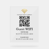 WiFi-wachtwoord en netwerk QR-code gepersonaliseer Acryl Bord (Voorkant)