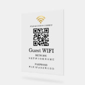 WiFi-wachtwoord en netwerk QR-code gepersonaliseer Acryl Bord (Hoek)