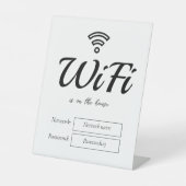 WiFi-wachtwoord en netwerkvoetstuk Reclamebord Met Voetstuk (Voorkant)