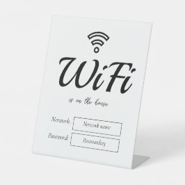 WiFi-wachtwoord en netwerkvoetstuk Reclamebord Met Voetstuk