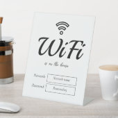 WiFi-wachtwoord en netwerkvoetstuk Reclamebord Met Voetstuk (Insitu)