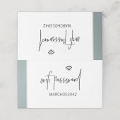 WIFI-WACHTWOORD-gebundeld bureaubord Plaatskaartje (Buitenkant ongevouwen)