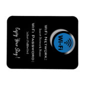 wifi wachtwoord gegevens zwart magneet (Horizontaal)