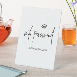 Wifi wachtwoord Gratis staand voetstuk teken Reclamebord Met Voetstuk