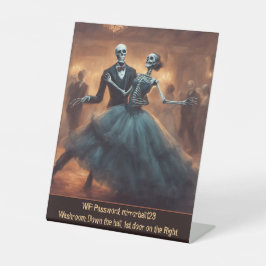 WiFi Wachtwoord Halloween Dance Party Reclamebord Met Voetstuk