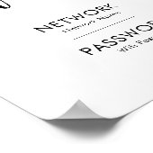 WiFi Wachtwoord Internet Kamer voor kleine bedrijv Poster (Hoek)