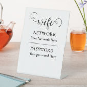 WiFi-wachtwoord kalligrafie Reclamebord Met Voetstuk (Insitu)