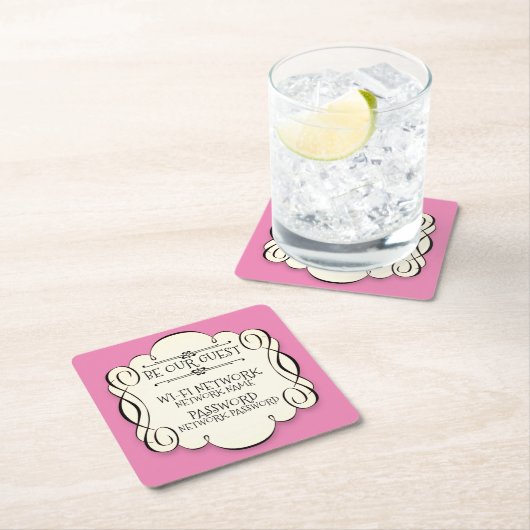 WiFi-wachtwoord Kartonnen Onderzetters (Insitu)