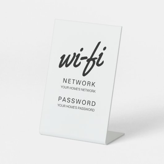 WiFi-wachtwoord Koelkast Reclamebord Met Voetstuk (Voorkant)
