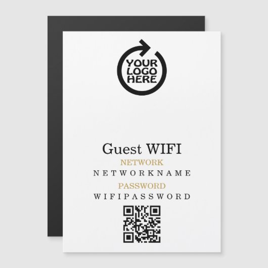 Wifi Wachtwoord Logo Netwerk Gepersonaliseerde QR- (Voorkant / Achterkant)
