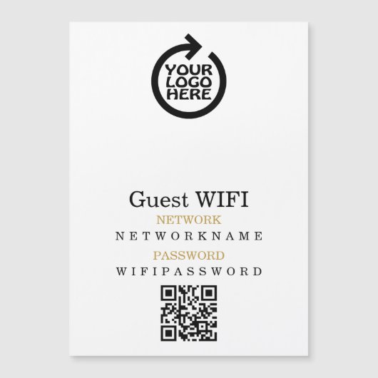Wifi Wachtwoord Logo Netwerk Gepersonaliseerde QR- (Voorkant)