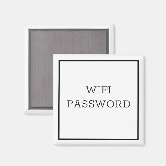 WIFI WACHTWOORD Magneet (Voorkant / Achterkant)