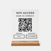WiFi-wachtwoord & netwerk Gepersonaliseerde QR-cod Acryl Bord (Voorkant)