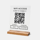 WiFi-wachtwoord & netwerk Gepersonaliseerde QR-cod Acryl Bord (Hoek)