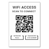 Wifi Wachtwoord & Netwerk Gepersonaliseerde QR Cod Kaart (Achterkant)