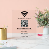 WiFi-wachtwoord QR-acryl bord (Huwelijk)