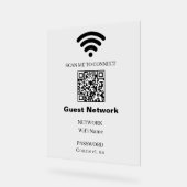 WiFi-wachtwoord QR-acryl bord (Hoek)
