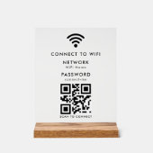 Wifi Wachtwoord | QR Code Scan om te Verbinden  Acryl Bord (Voorkant)