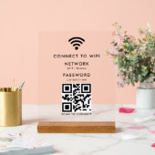 Wifi Wachtwoord | QR Code Scan om te Verbinden  Acryl Bord (Huwelijk)