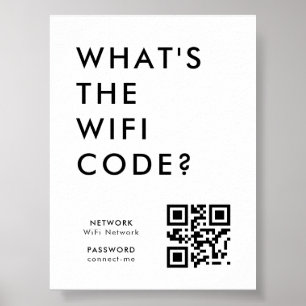 Wifi Wachtwoord   QR Code Scan om te Verbinden  Poster