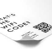Wifi Wachtwoord | QR Code Scan om te Verbinden Poster (Hoek)