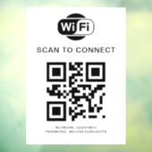 Wifi Wachtwoord | QR Code Scan om te Verbinden Raamsticker (Vel 3)