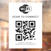Wifi Wachtwoord | QR Code Scan om te Verbinden Raamsticker (Vel 2)