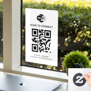 Wifi Wachtwoord QR Code Scan om te Verbinden Raamsticker