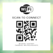 Wifi Wachtwoord | QR Code Scan om te Verbinden Raamsticker (Vel 3)