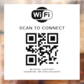 Wifi Wachtwoord | QR Code Scan om te Verbinden Raamsticker (Vel 2)