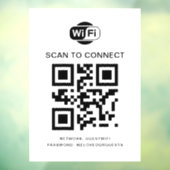 Wifi Wachtwoord | QR Code Scan om te Verbinden Raamsticker (Vel 3)