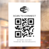 Wifi Wachtwoord | QR Code Scan om te Verbinden Raamsticker (Vel 2)
