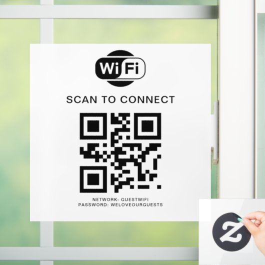 Wifi Wachtwoord | QR Code Scan om te Verbinden Raamsticker (Huis)