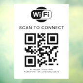 Wifi Wachtwoord | QR Code Scan om te Verbinden Raamsticker (Vel 3)