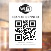 Wifi Wachtwoord | QR Code Scan om te Verbinden Raamsticker (Vel 2)